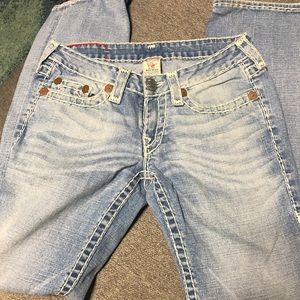 True Religion light wash jeans